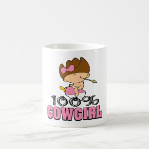 100%年の女性のカーボーイ コーヒーマグカップ