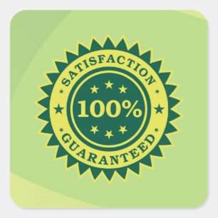 100%年の満足によって保証されるステッカー スクエアシール