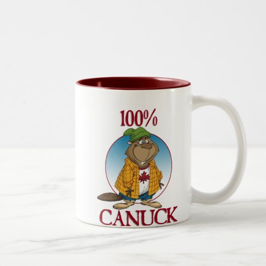 100%年のCanuck ツートーンマグカップ (右)
