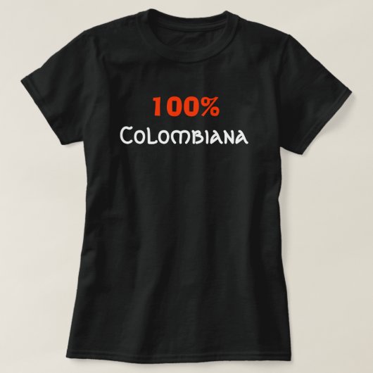 100%年のColombiana Tシャツ (デザイン正面)