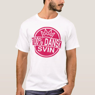 100%年のdanskのsvin tシャツ