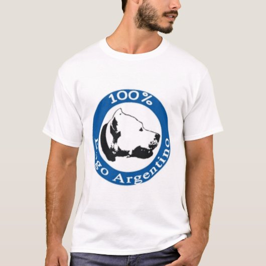 100%年のDogo Argentino Tシャツ (正面)