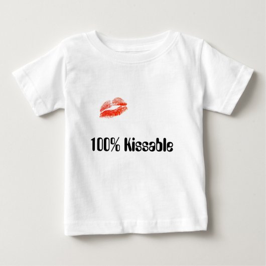 100%年のKissable ベビーTシャツ (正面)