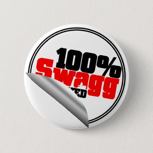 100%年のSwaggの公認ボタン 缶バッジ (正面)