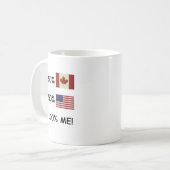 100%年私カナダ人かアメリカ人 コーヒーマグカップ (正面左)