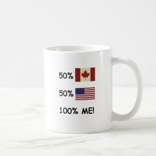 100%年私カナダ人かアメリカ人 コーヒーマグカップ
