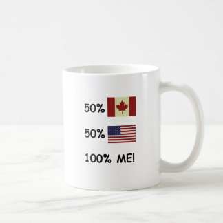 100%年私カナダ人かアメリカ人 コーヒーマグカップ