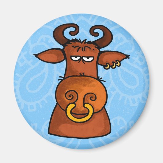 100%強気のテキストなし マグネット (正面)