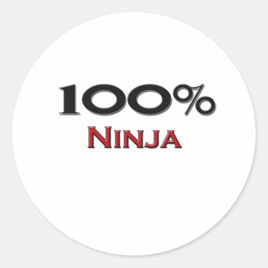 100%忍者 ラウンドシール (正面)