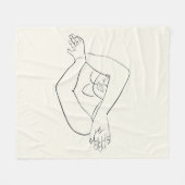 100.憧れ フリースブランケット (正面(横))