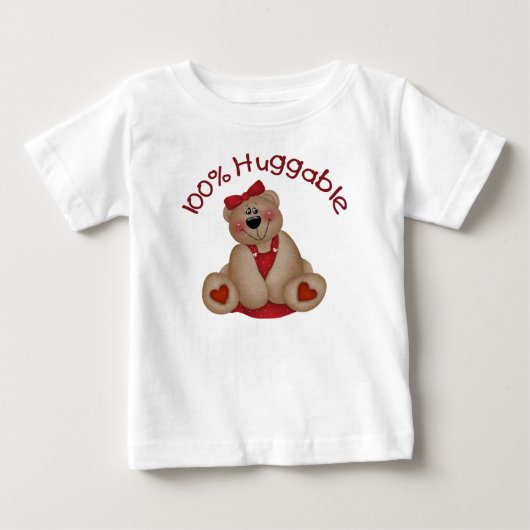 100%抱きしめ女の子 ベビーTシャツ (正面)