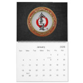 [100]日本のな書道-合気道 カレンダー (1月 2026)