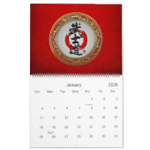 [100]書日本の道 – 武士道 カレンダー (1月 2026)