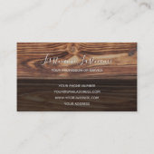 100%木面オーガニックグレー長方形モノグラム 名刺 (裏面)