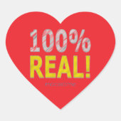 100% 本物！ ハートシール (正面)
