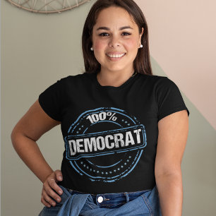 100%民主党青誇りを持った印 Tシャツ