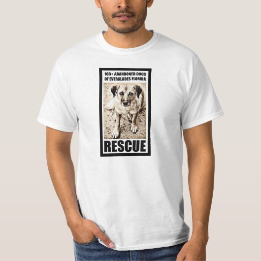 100+ 沼沢地のフロリダの救助の断念された犬 Tシャツ (正面)