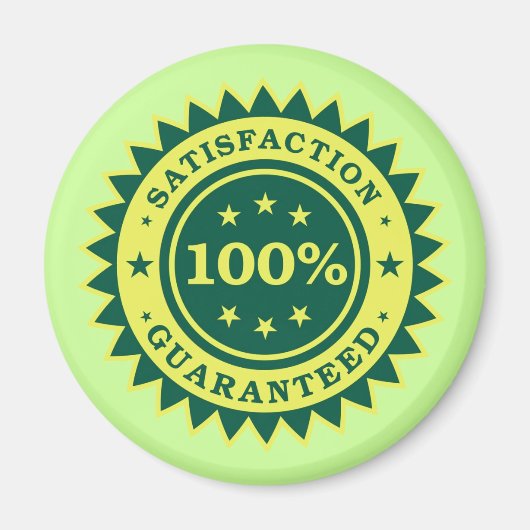 100%満足保証シール マグネット (正面)