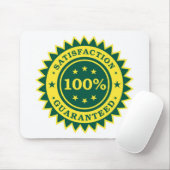 100%満足保証ステッカー マウスパッド (マウス)