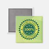 100%満足保証ステッカー マグネット (正面/裏面)
