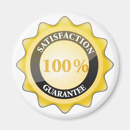 100%満足度ガランティー マグネット (正面)