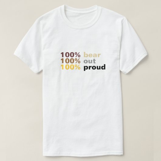 100% 熊 Tシャツ (デザイン正面)