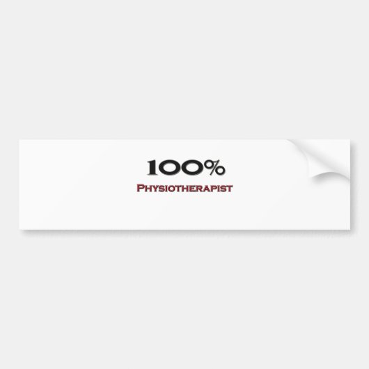 100%物理療法家 バンパーステッカー (正面)