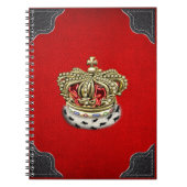 [100]王室のクラウン[ファー+金ゴールド][赤] ノートブック (正面)