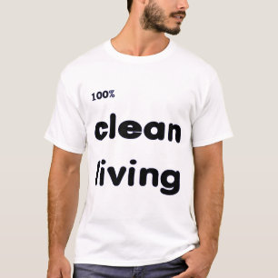 100%生きているTシャツをきれいにします Tシャツ