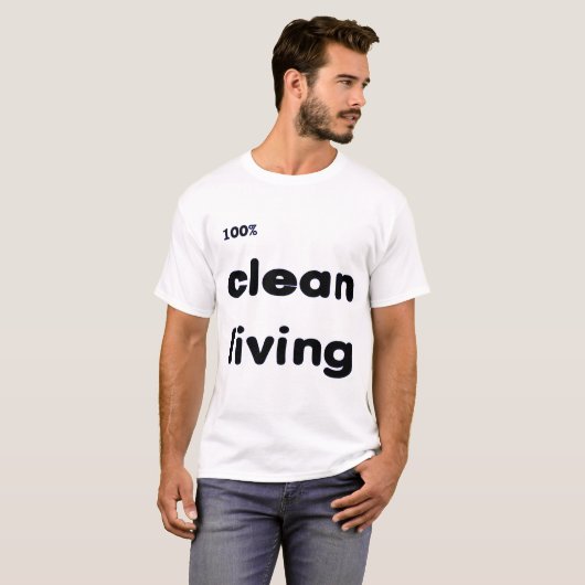 100%生きているTシャツをきれいにします Tシャツ (正面フル)