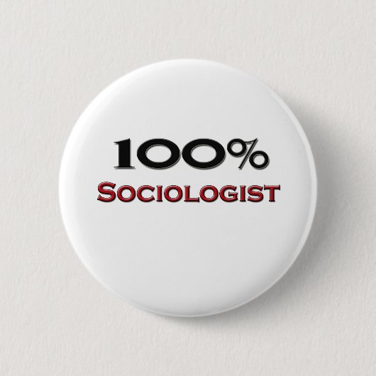 100%社会学者 缶バッジ (正面)