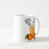 100%種なしジュースオレンジ男性の血管切除術ギフト コーヒーマグカップ (正面右)