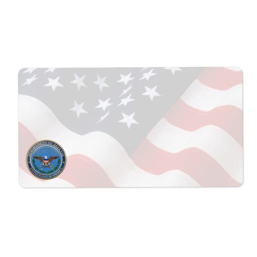 [100]米国国防総省(DOD)エンブレム[3D] ラベル (正面)