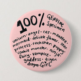 100%純検体女子ボタン 缶バッジ