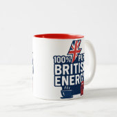 100%純英国エネルギイおもしろいクプライド ツートーンマグカップ (正面右)