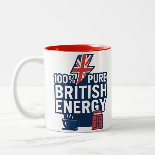 100%純英国エネルギイおもしろいクプライド ツートーンマグカップ (左)