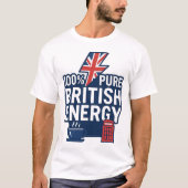 100%純英国エネルギイおもしろいクプライド Tシャツ (正面)