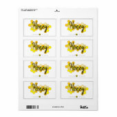 100%純蜂蜜ラベル ラベル (フルシート)