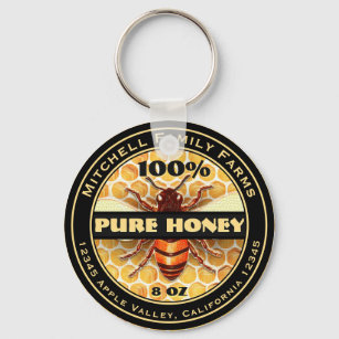 100%純蜂蜜 キーホルダー