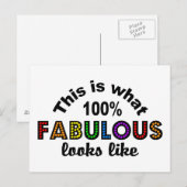 100%素晴らしいハガキカスタマイズ、 ポストカード (正面/裏面)