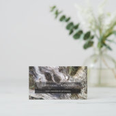 100%素朴なノッテの枝の天然木製長方形 名刺 (スタンド正面)