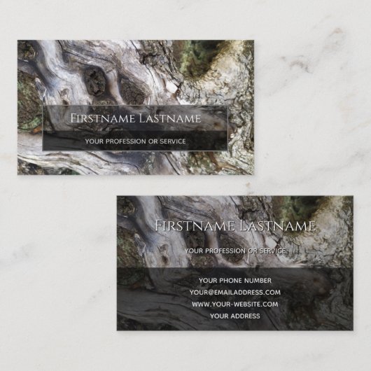 100%素朴なノッテの枝の天然木製長方形 名刺 (正面/裏面)