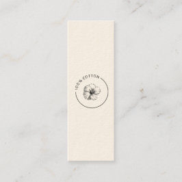 100%綿ヴィンテージ花業ラベル スキニー名刺