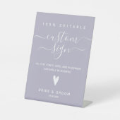 100%編集可能なカスタム結婚式のペデスタルサイン 台座サイン (正面)