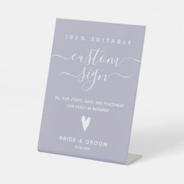 100%編集可能なカスタム結婚式のペデスタルサイン 台座サイン