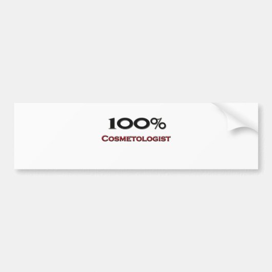 100%美容師 バンパーステッカー (正面)