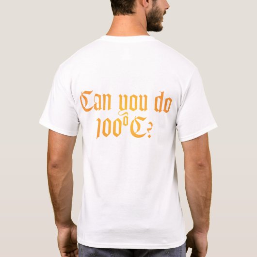 100℃耐えられる?バックTシャツ 2 Tシャツ (裏面)