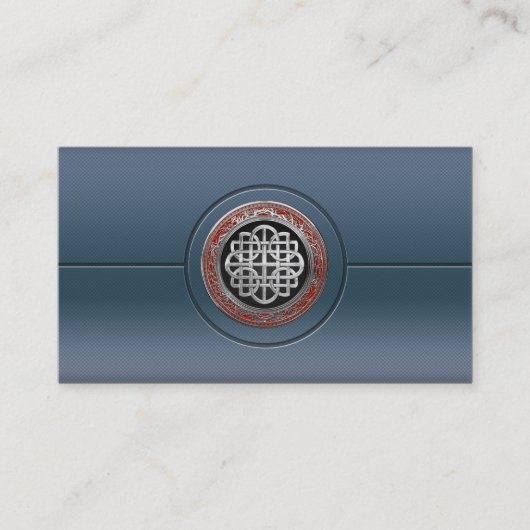 【100】聖ケルト銀結び十字架 名刺 (正面)