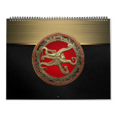 【100】聖金ゴールドタコの防御姿勢 カレンダー (カバー)