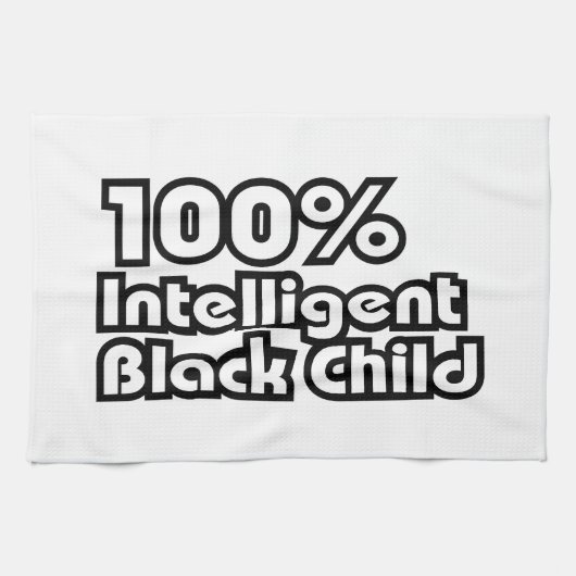 100%賢い黒人の子供 キッチンタオル (横)